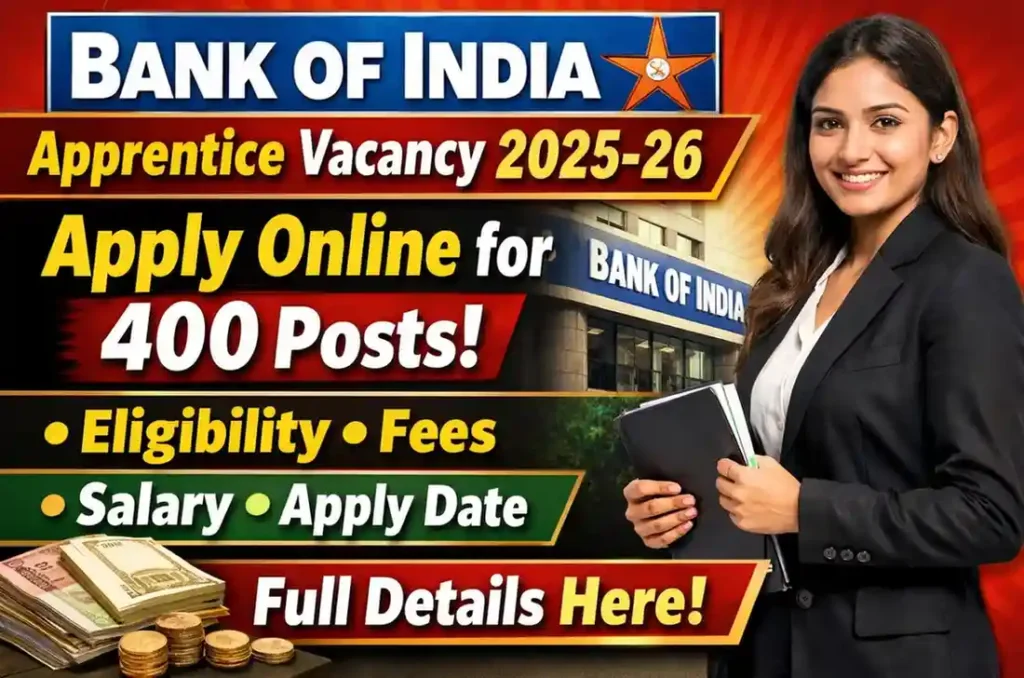 Bank of India Apprentice Vacancy 2025-26